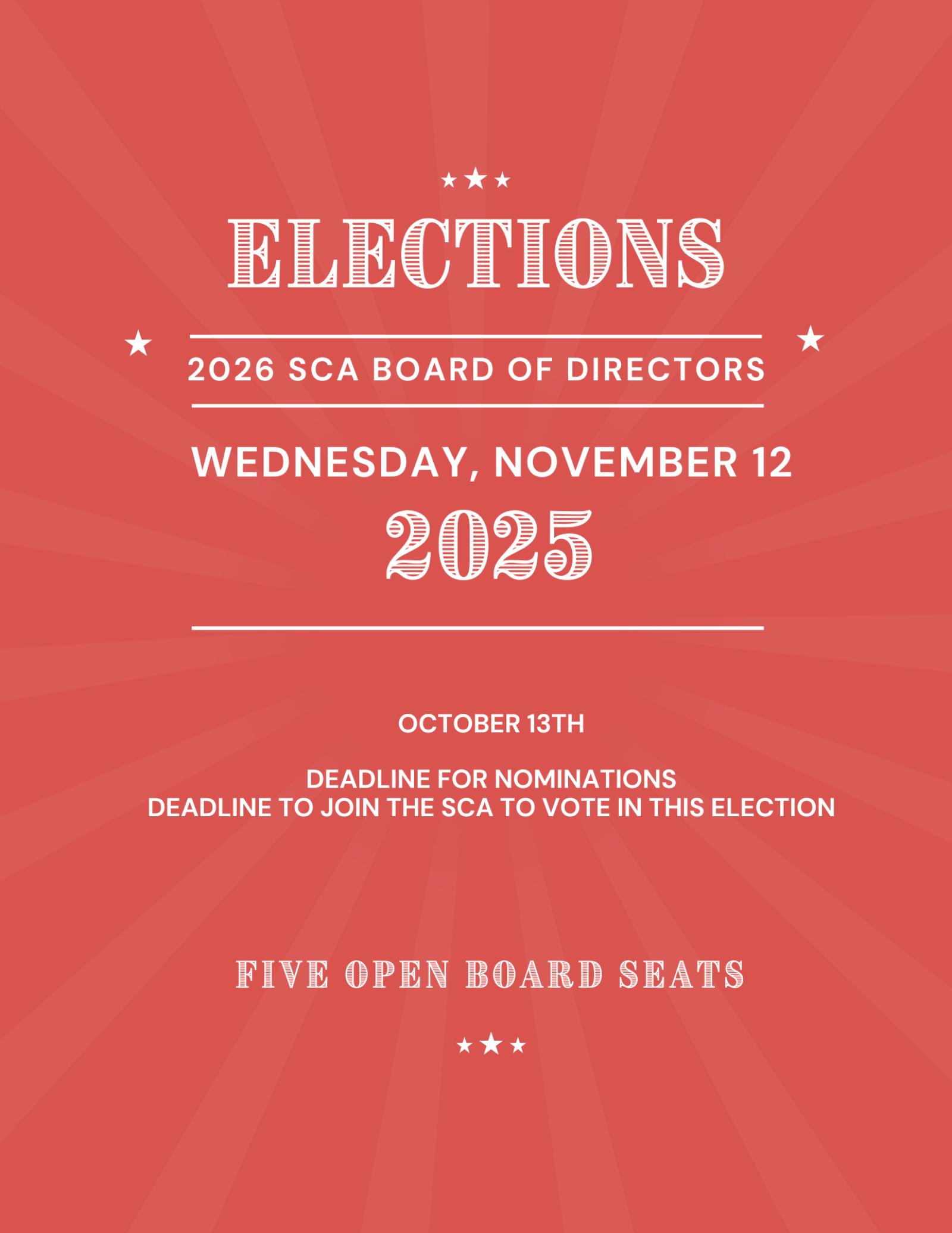2026 SCA Annual Meeting