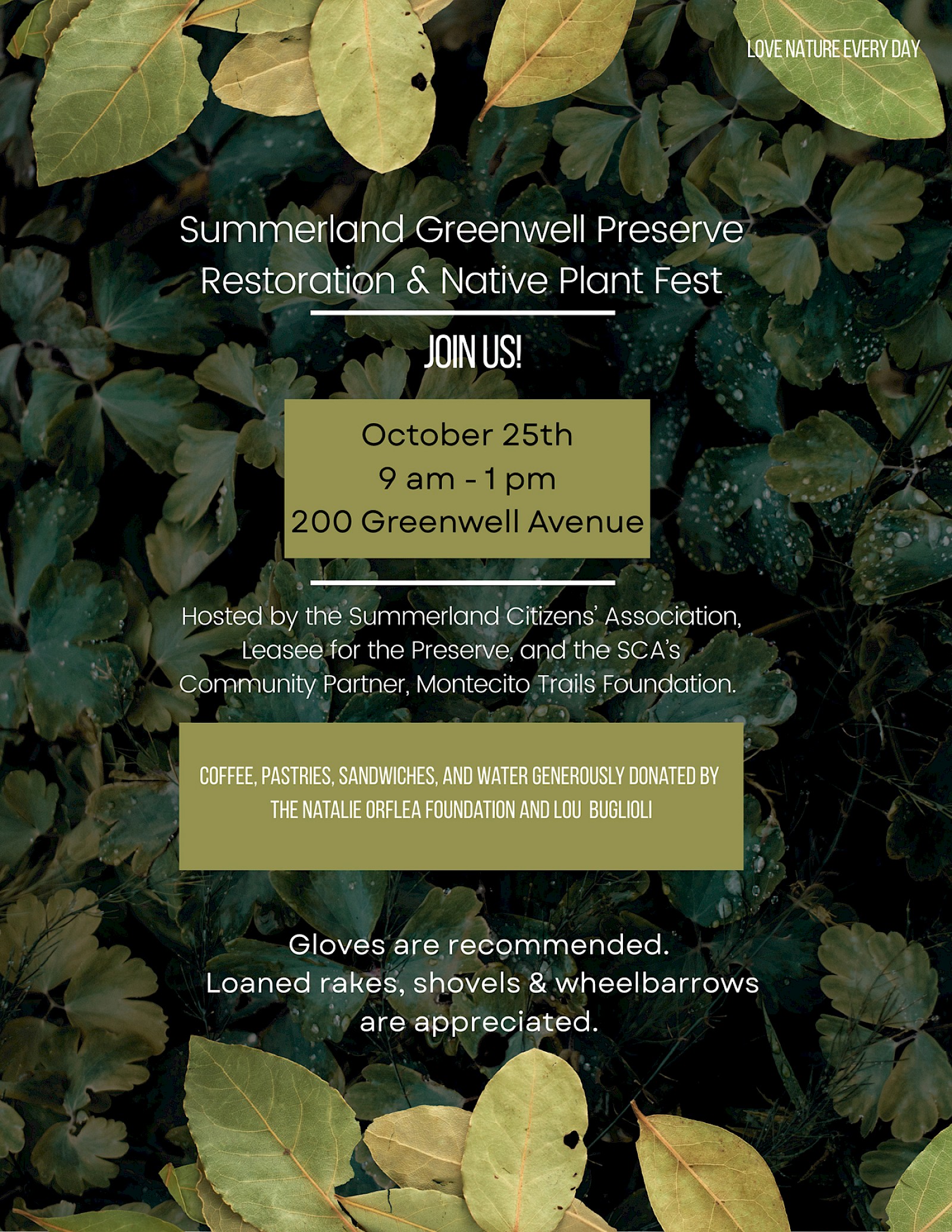 Summerland Greenwell Preserve Restoration & Native Plant Fest